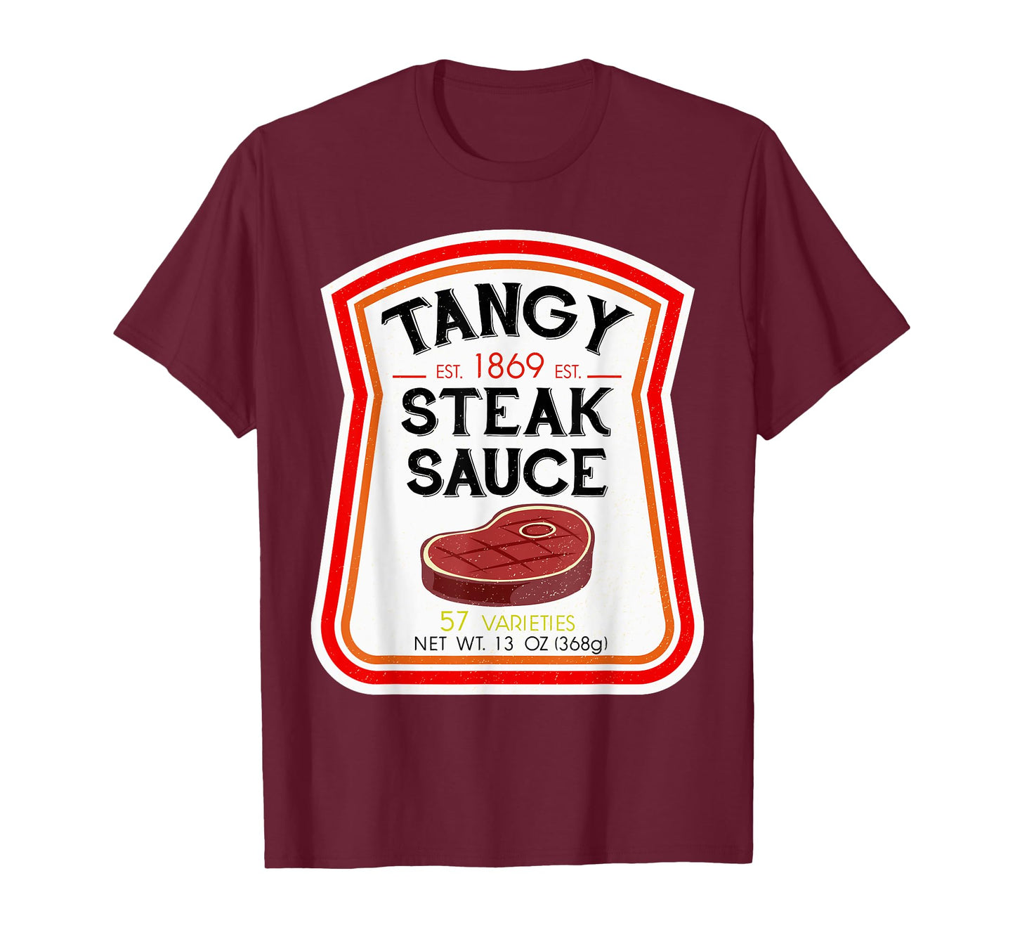 Steak Sauce Bottle Label Halloween 2021 Couples Costume T-Shirt