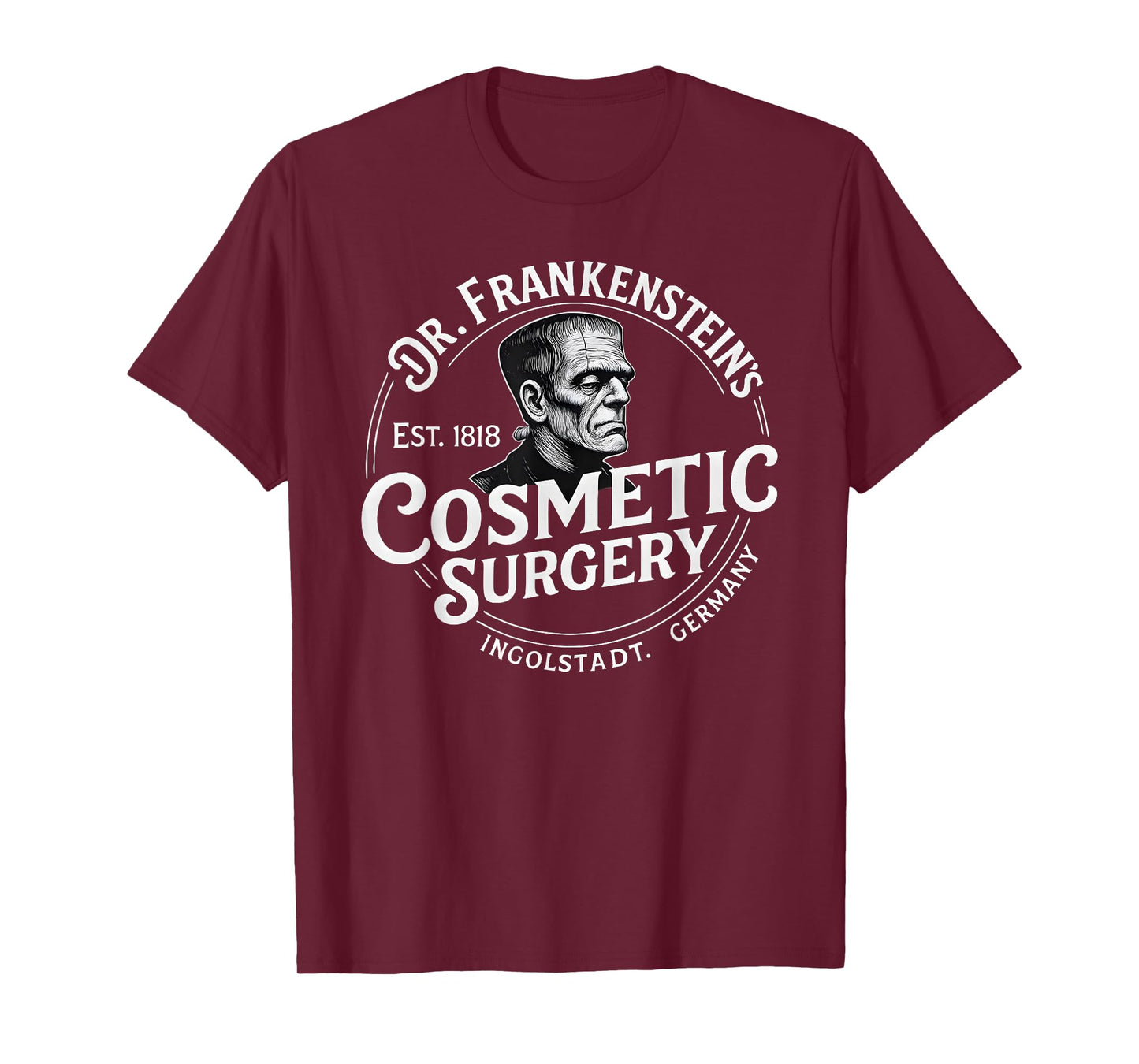 Dr. Frankenstein's Cosmetic Surgery Funny Halloween Monster T-Shirt