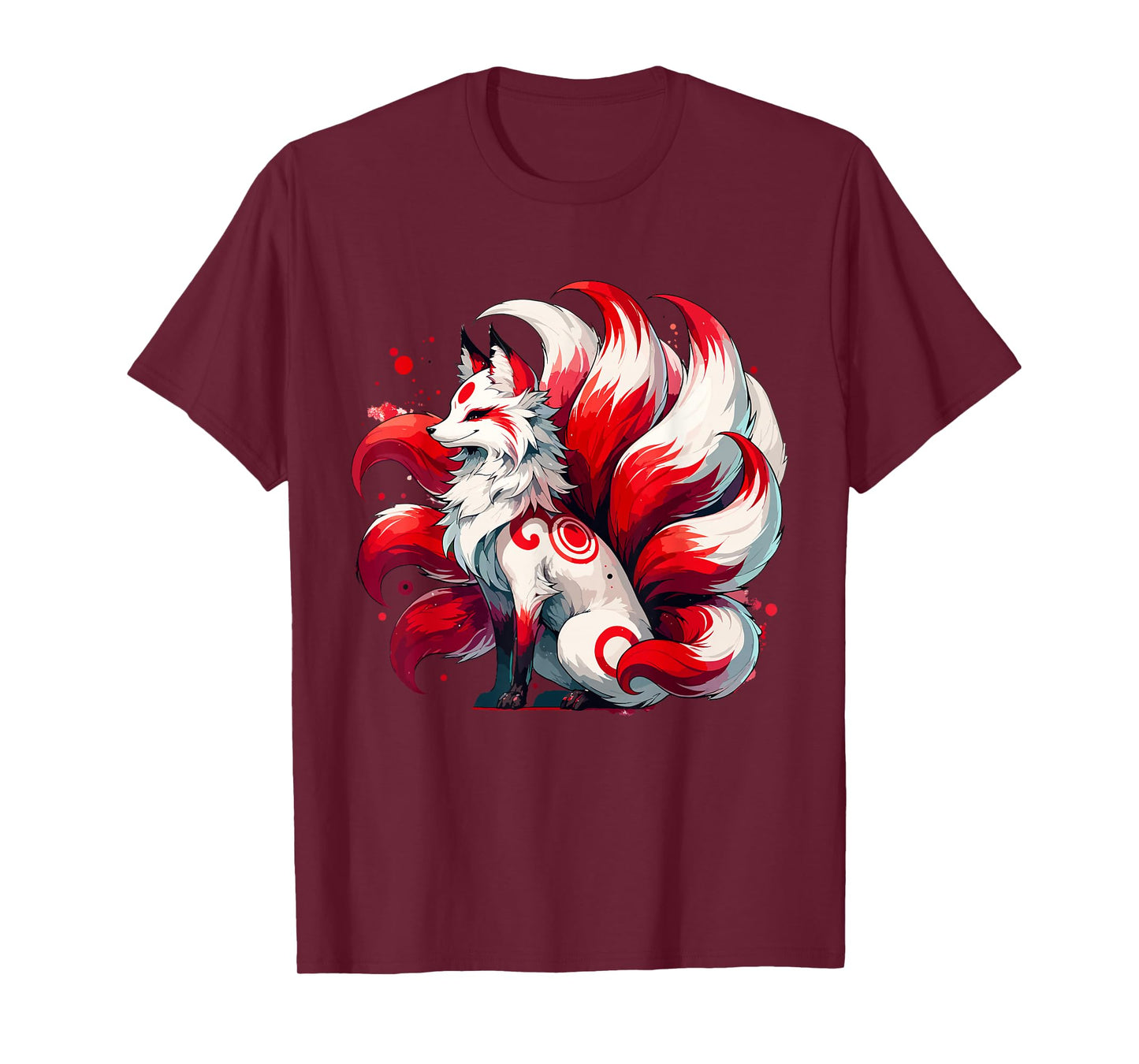 Japanese Anime Fox Kitsune Nine Tails T-Shirt