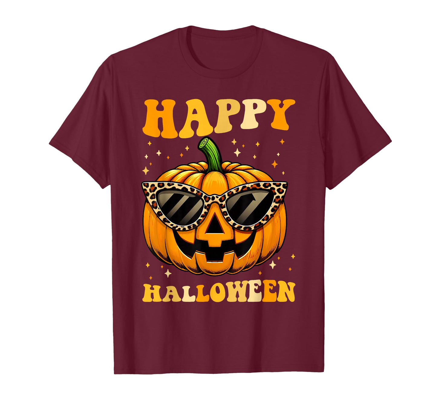 Trick Or Treat Funny Pumpkin Happy Halloween Costume Groovy T-Shirt