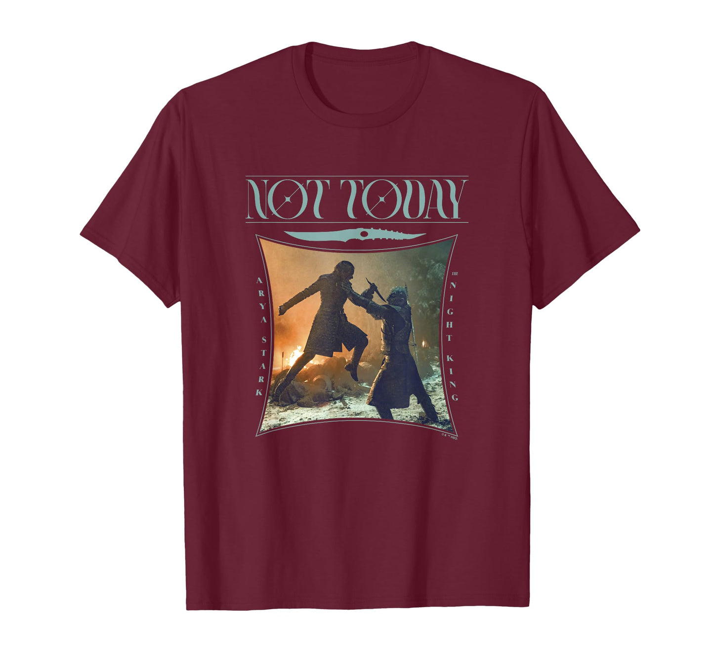 Game Of Thrones Not Today Night King & Arya Cinematic Panel T-Shirt