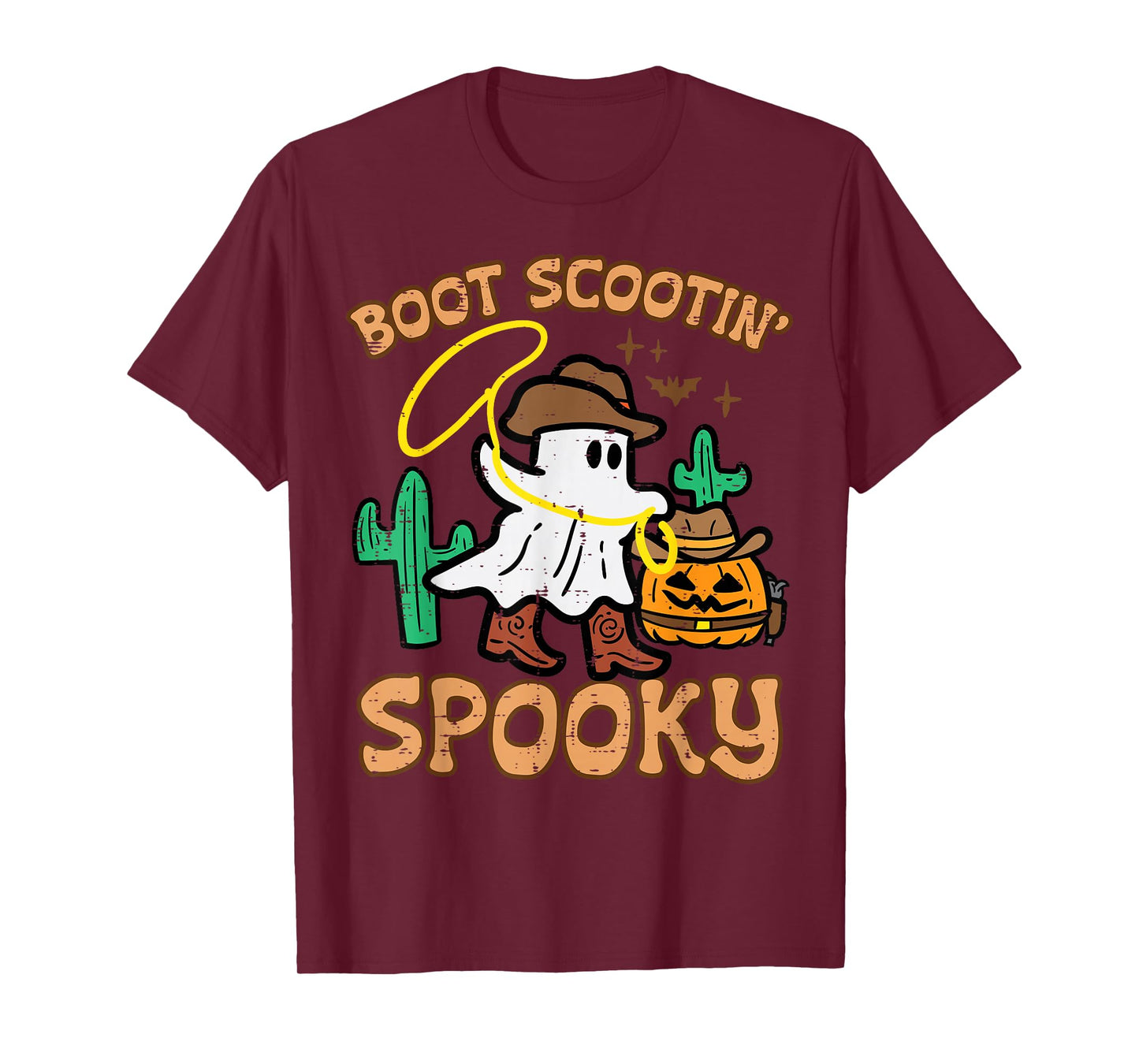 Boot Scootin' Spooky Ghost Cowboy Funny Halloween Men Women T-Shirt