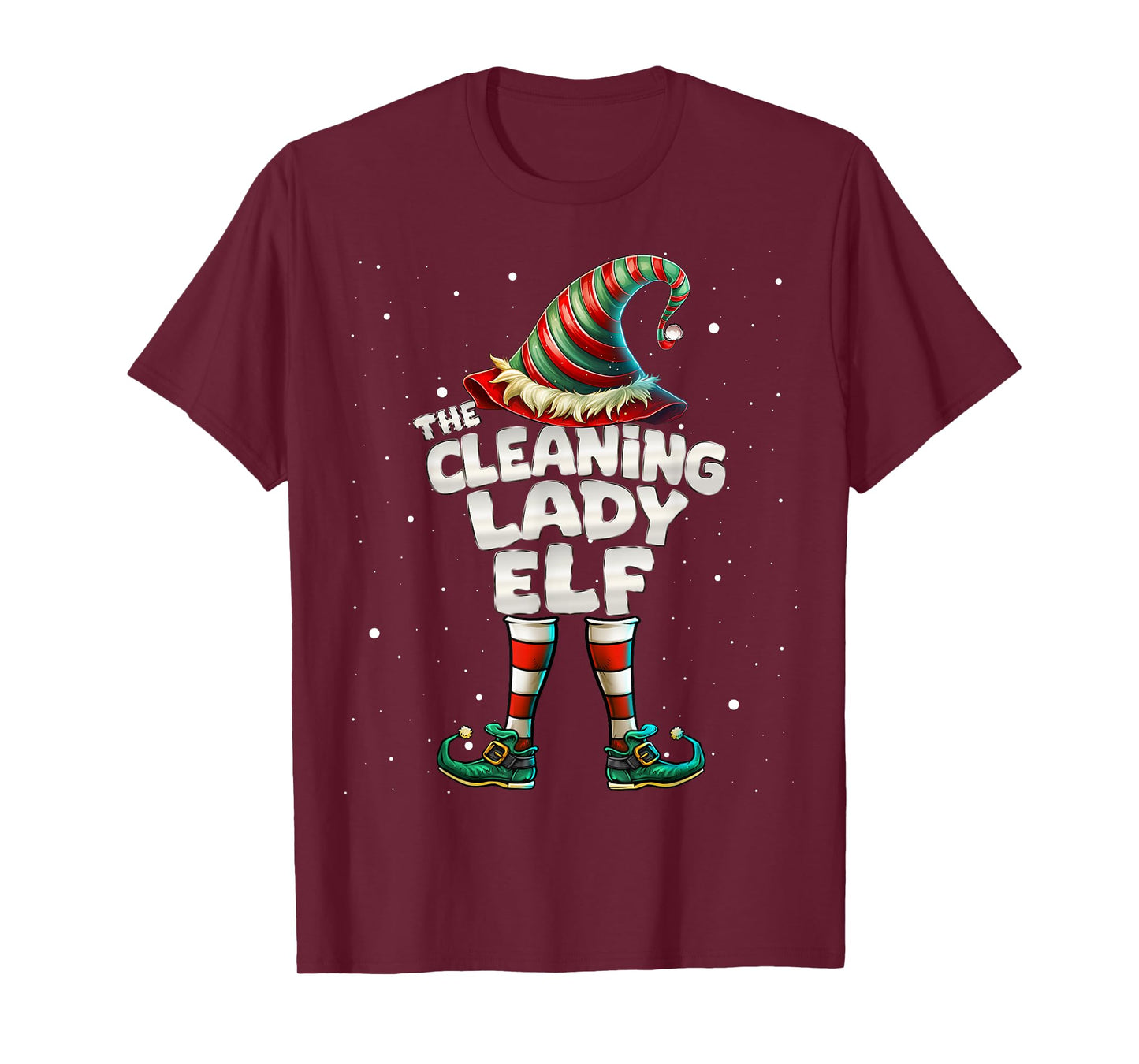 The Cleaning Lady Elf Family Matching Group Christmas T-Shirt