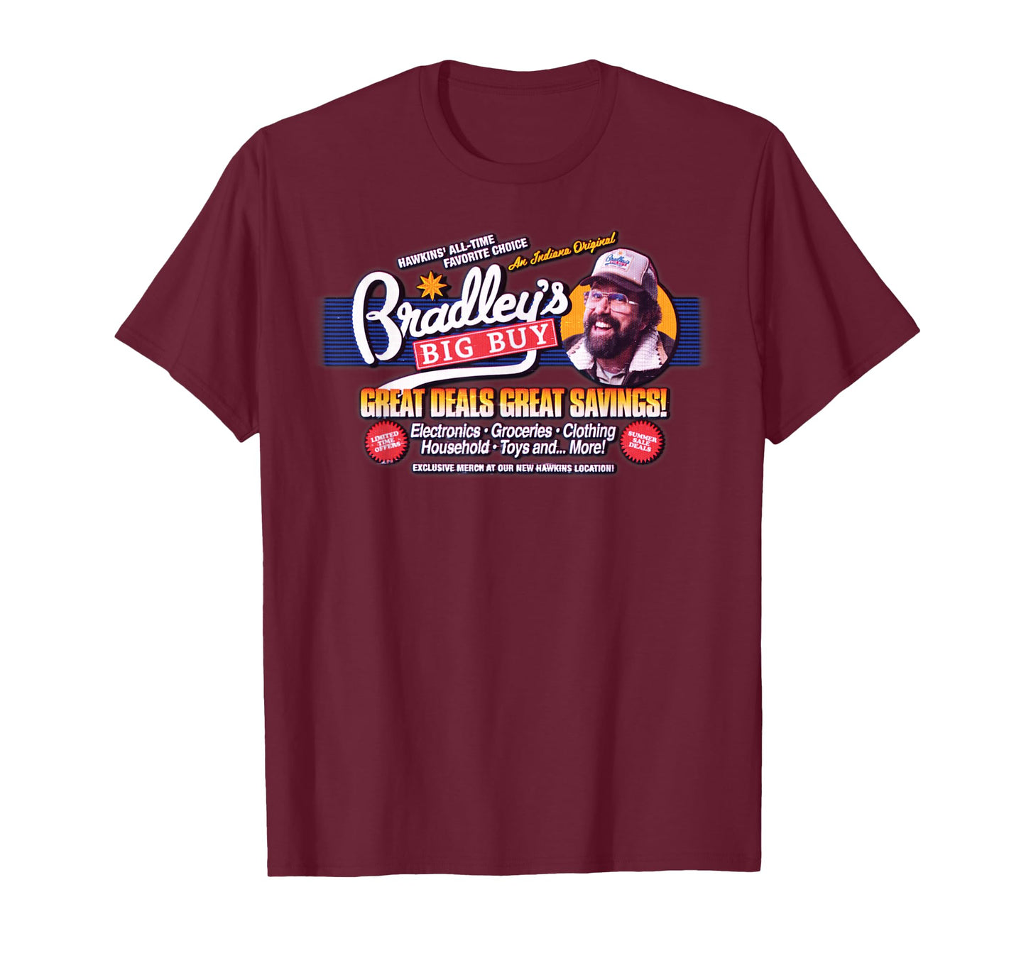 Stranger Things Season 5 Bradley's Big Buy Retro Ad T-Shirt