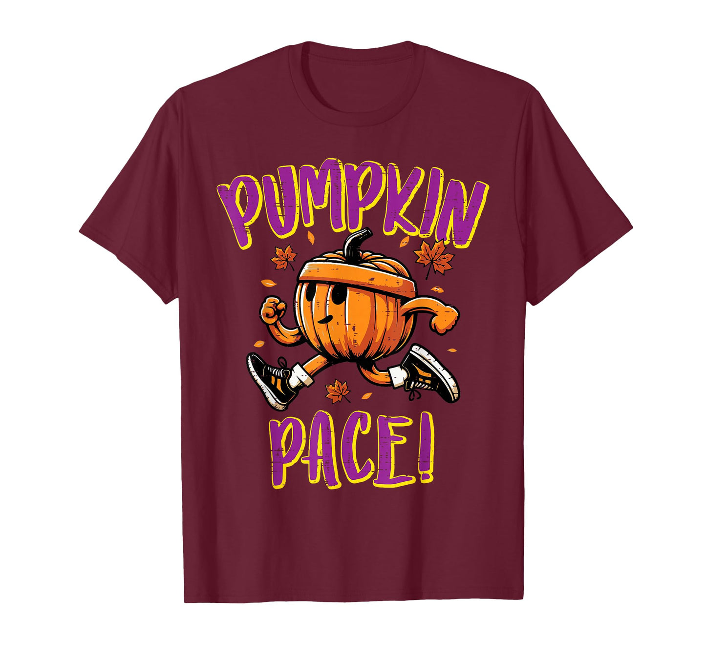 Halloween Pumpkin Pace Running Fall Costume Women Men Kids T-Shirt