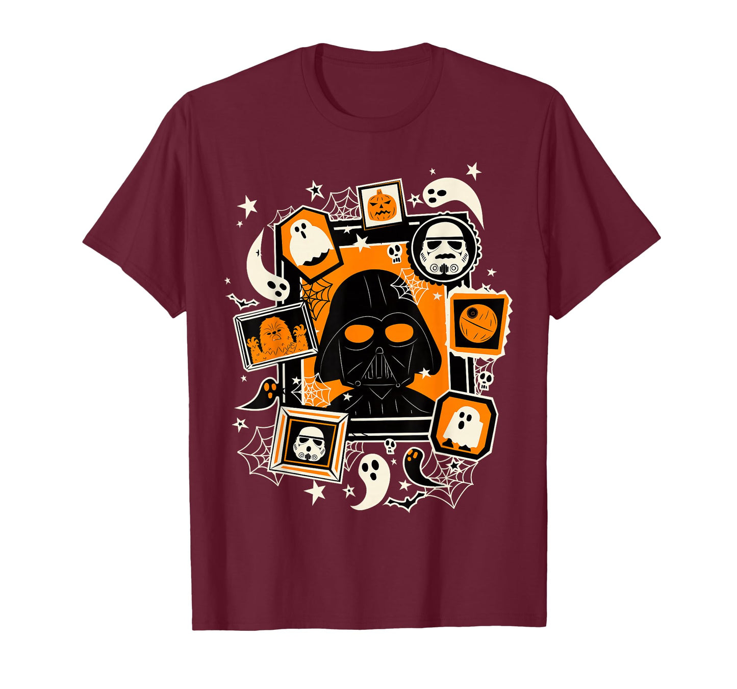 Star Wars Darth Vader And Ghosts Halloween Poster T-Shirt