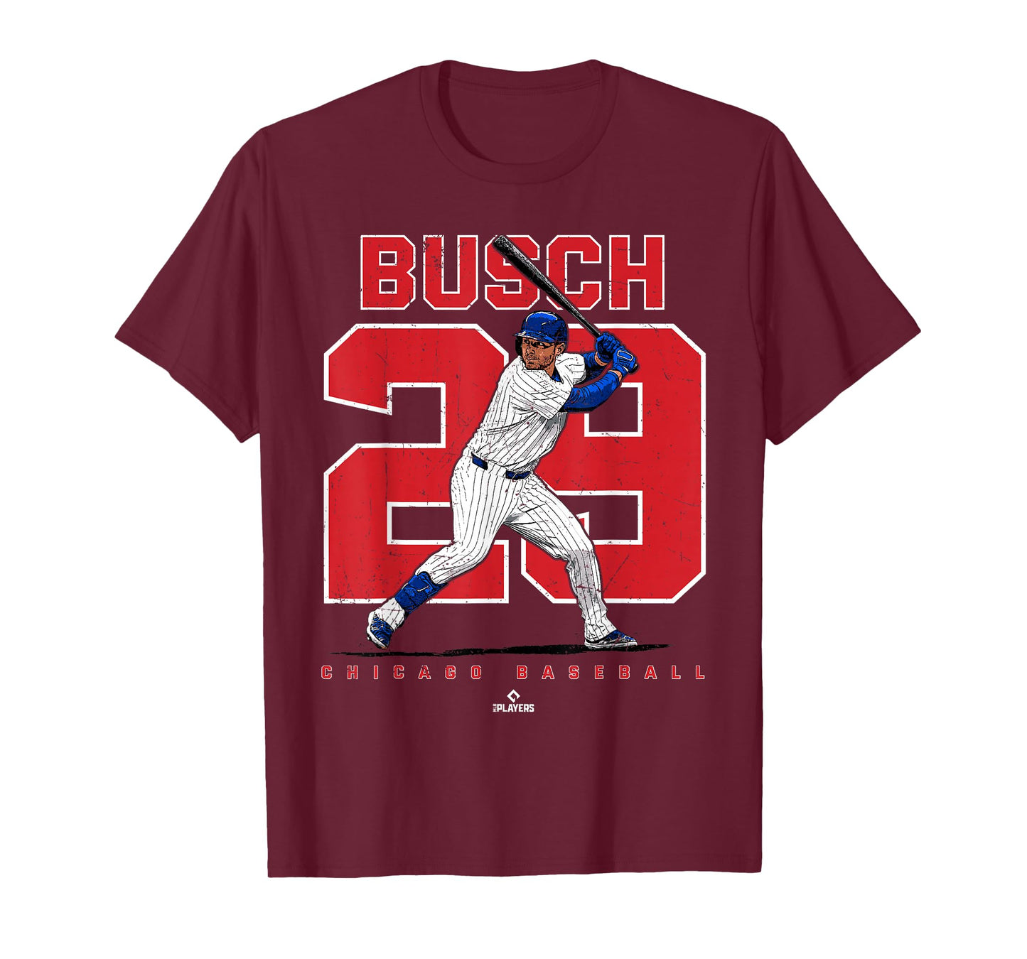 Number & Portrait Michael Busch Chicago MLBPA T-Shirt