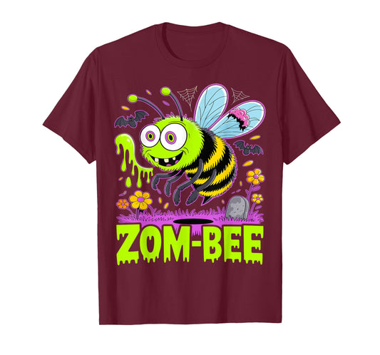 Zom-Bee Cute Zombie Bee Funny Halloween Tee T-Shirt