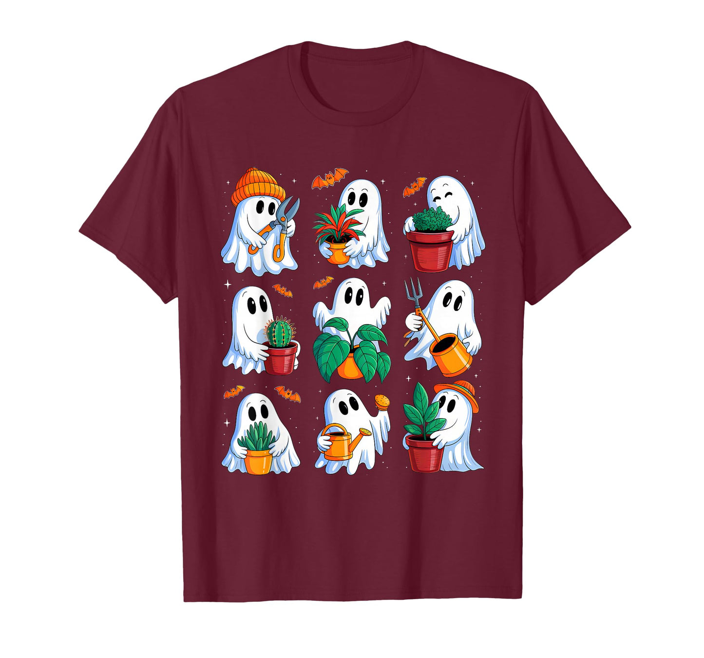 Ghost Plant Lady Halloween Ghostly Gardening Plant Lover T-Shirt
