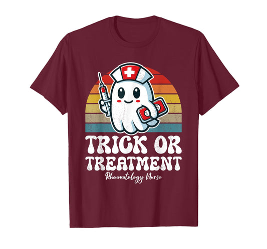 Trick Or Treatment Cute Halloween Rheumatology Nurse T-Shirt