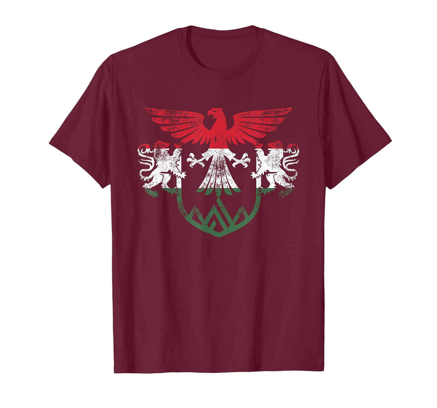 Hungary Lion and Eagle Symbol - Hungarian Flag T-Shirt