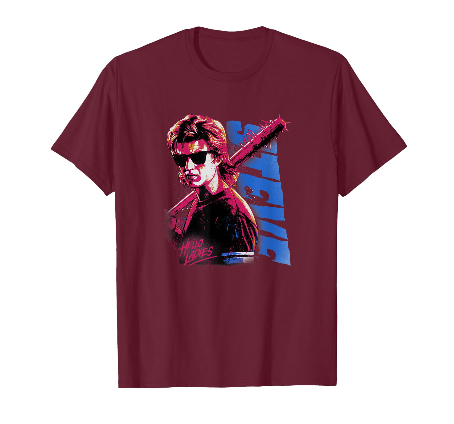 Stranger Things Stevie Splatter Punk Hello Ladies T-Shirt