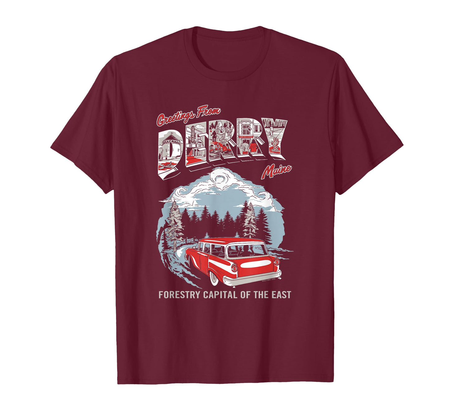 IT: Welcome to Derry Greetings Tourist Horror TV Show T-Shirt