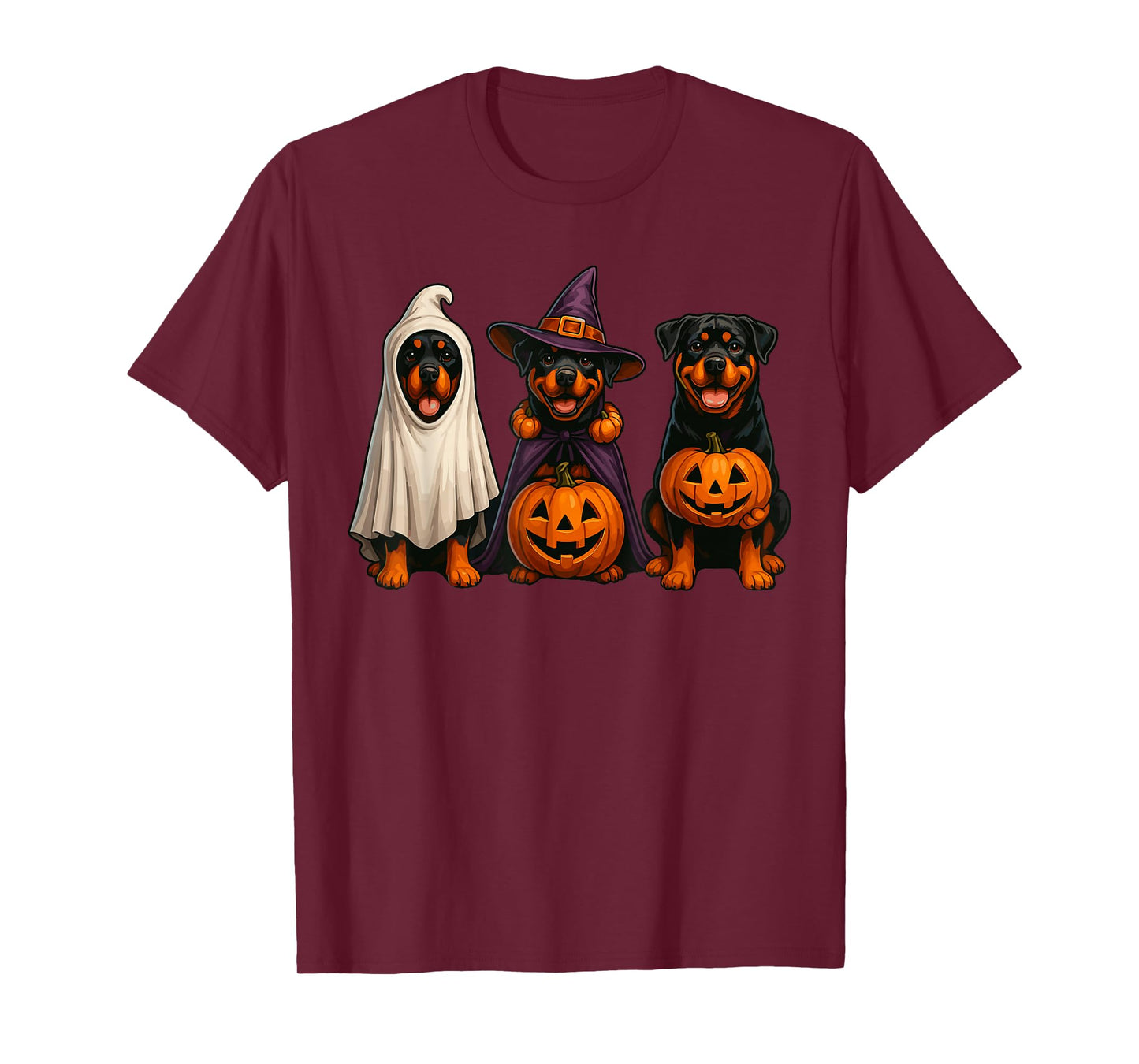 Dog Ghost Shirt, Cute Halloween Rottweiler Ghost Dog Mom T-Shirt
