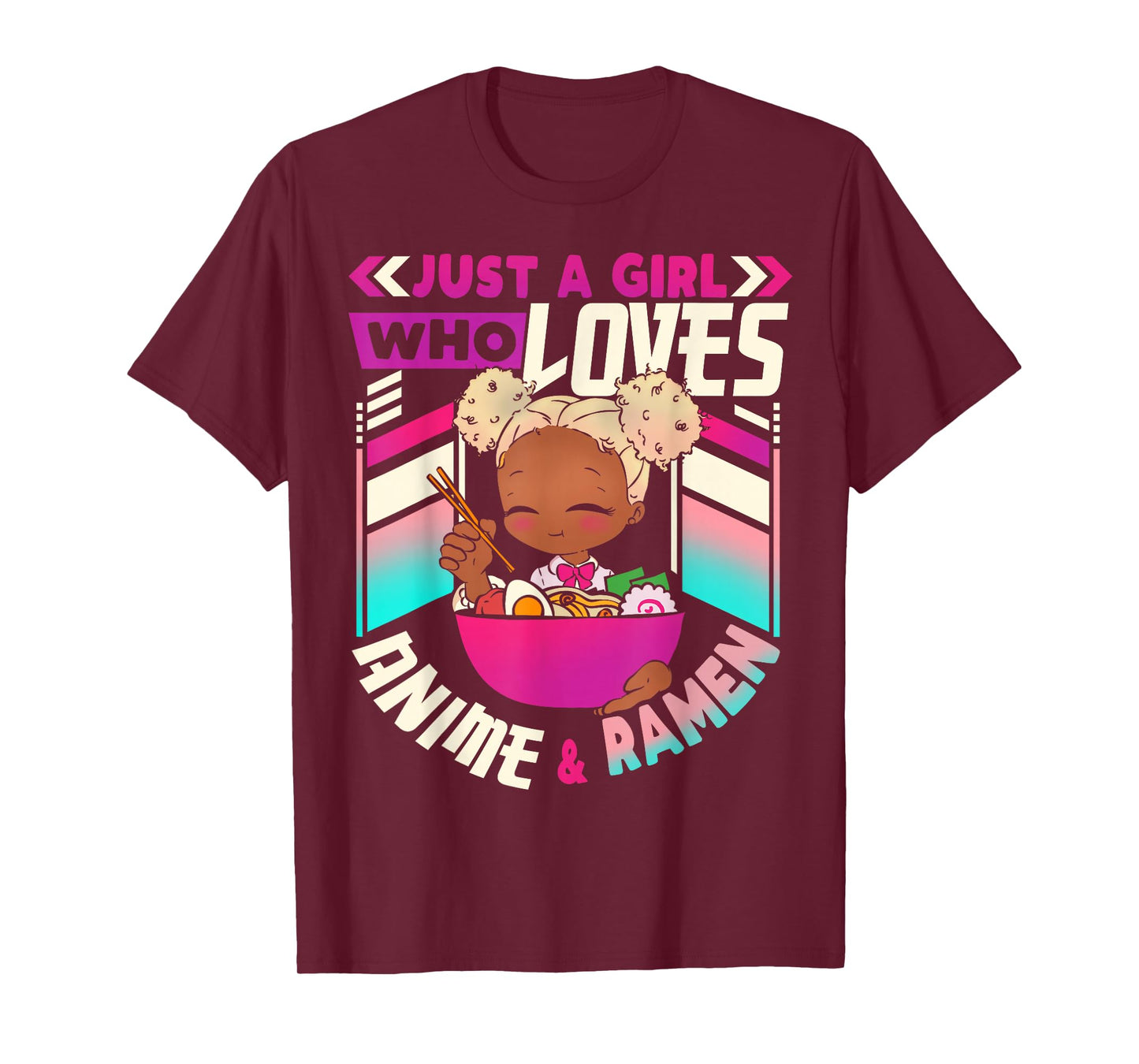 Anime Ramen Black Girl T-Shirt