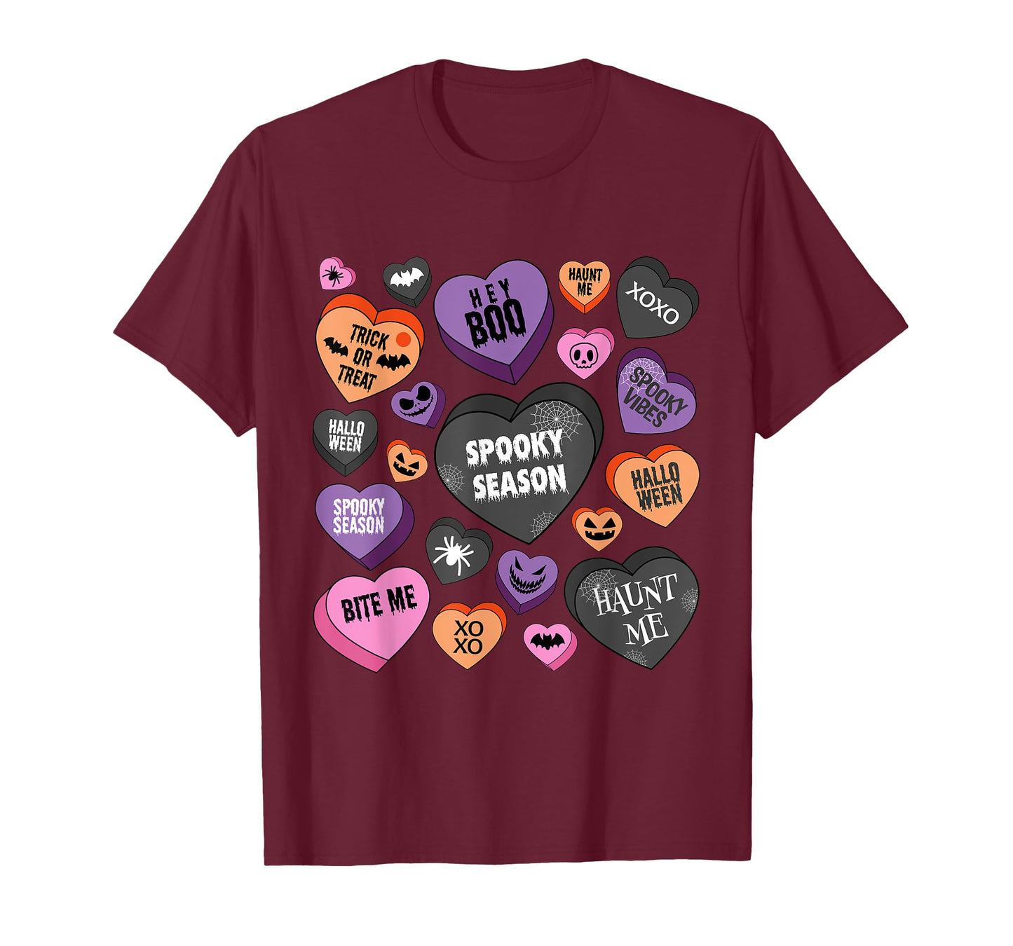 Candy Heart Spooky Season Funny Halloween T-Shirt