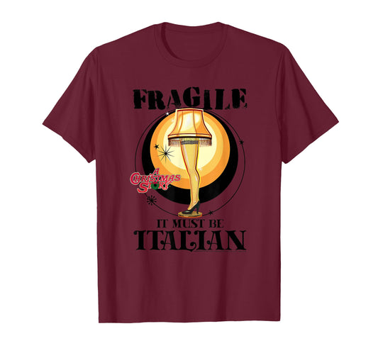A Christmas Story Fragile It Must Be Italian Logo T-Shirt