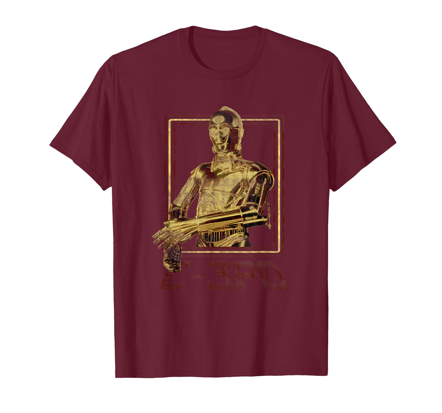 Star Wars Classic C-3PO Vintage Droid Retro Box Portrait T-Shirt