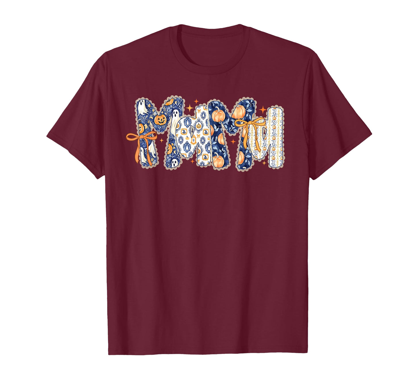 Mama Coquette Bow Thanksgiving Autumn Fall Pumpkin Ghost T-Shirt