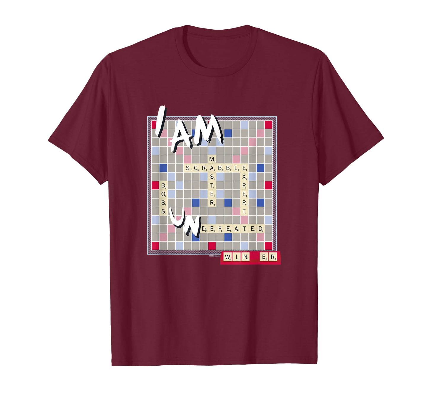 Scrabble I Am Undefeated Winning Letters Vintage Board T-Shirt