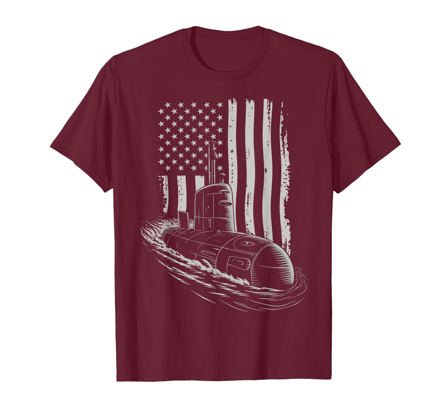 Submarine USA Flag Veteran 4th of July T-Shirt