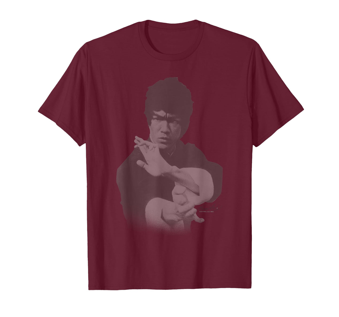 Bruce Lee Back And White Vintage Distressed Portrait T-Shirt