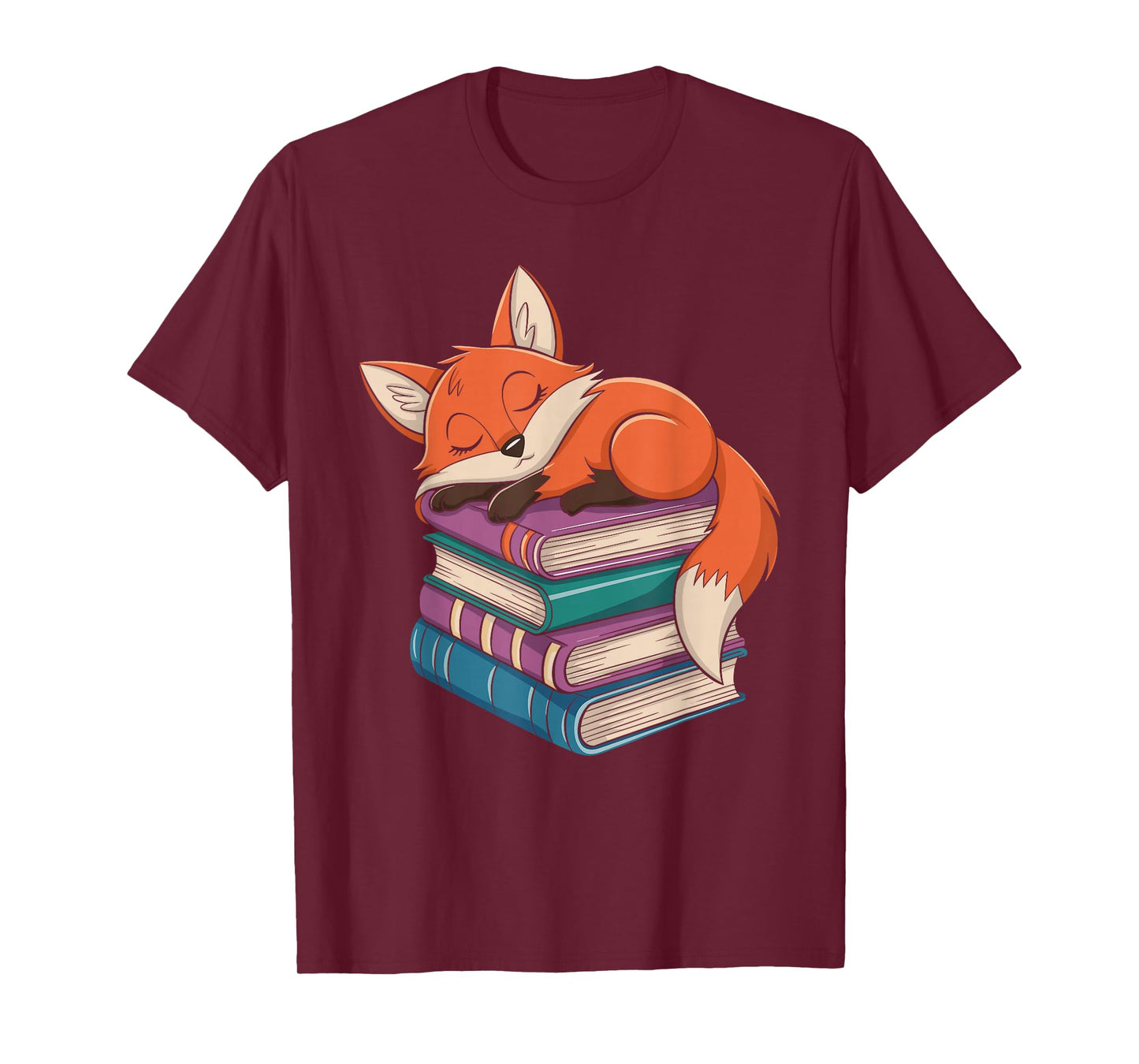 Fox Reading Book Pajama Sleep T-Shirt