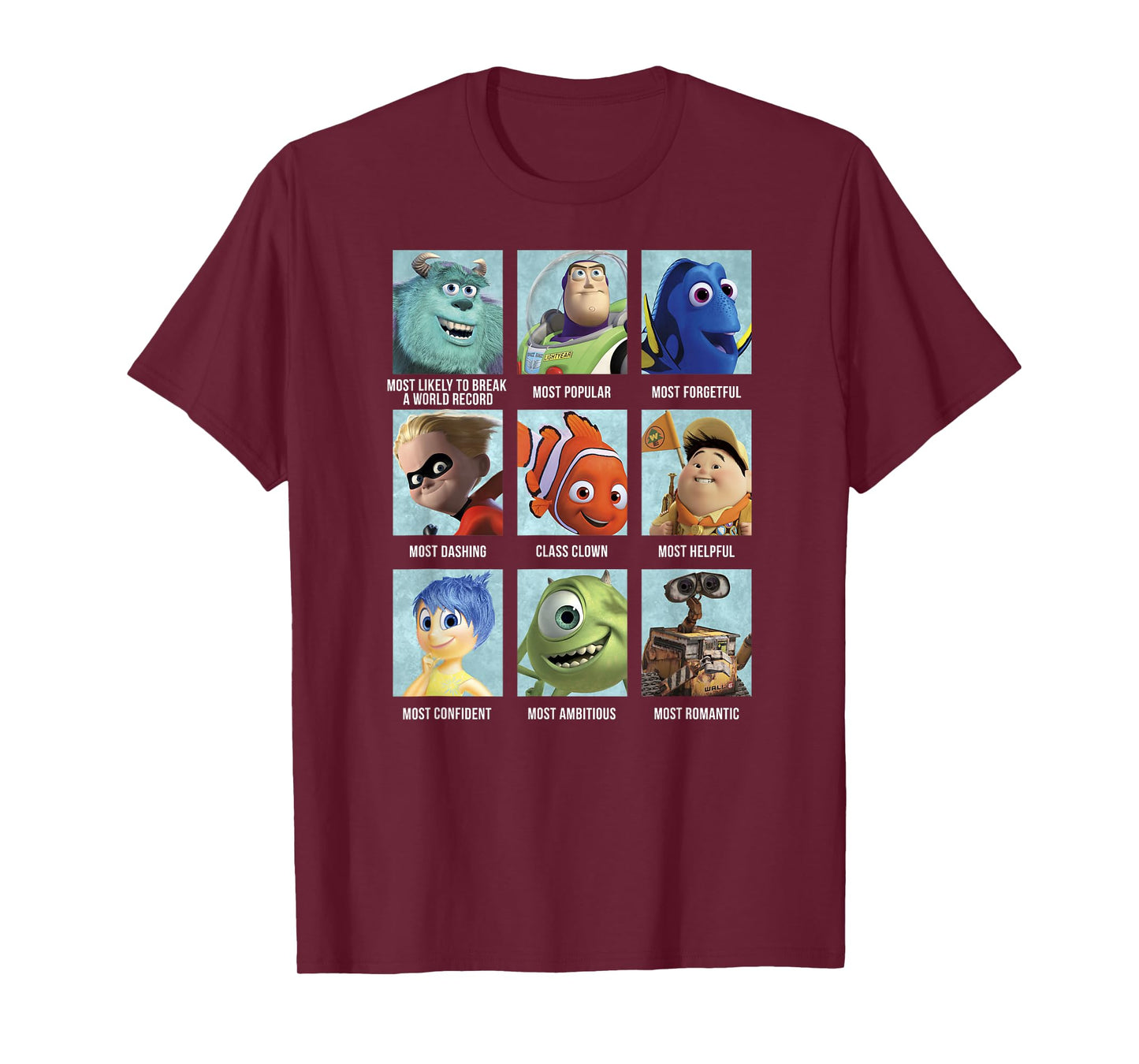 Disney Pixar Collection Movie Characters Best Of Class T-Shirt