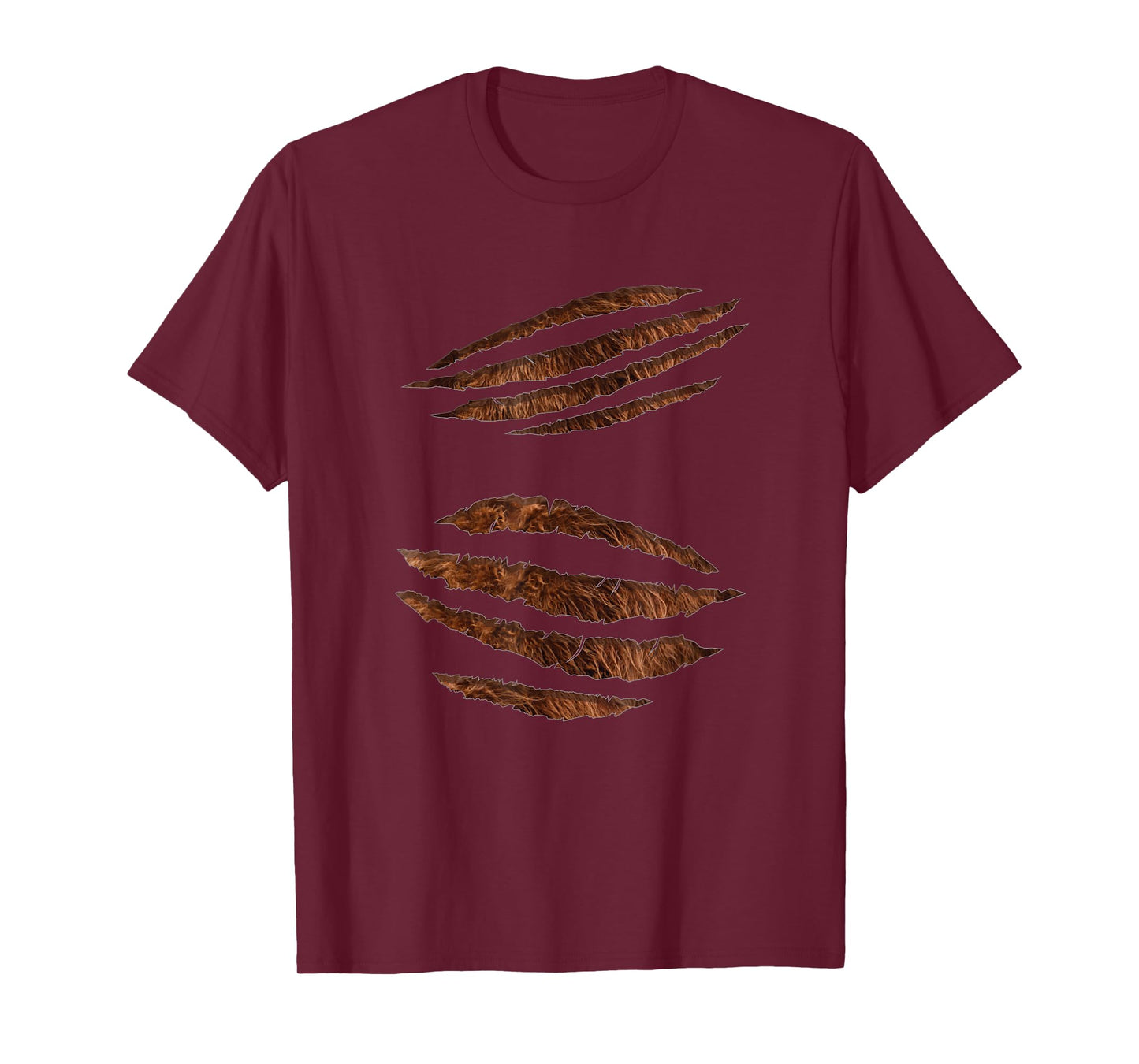 Torn Ripped Werewolf Halloween Costume with Beast Claw Marks T-Shirt