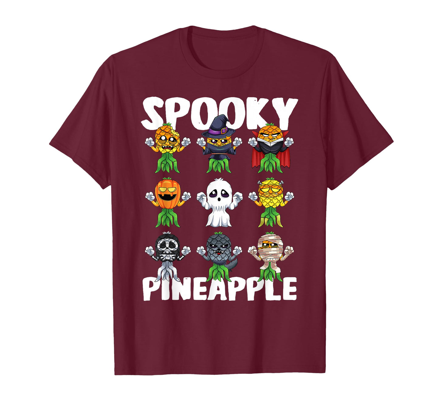 Spooky Pineapple Halloween Swinger Upside Down Pineapple T-Shirt