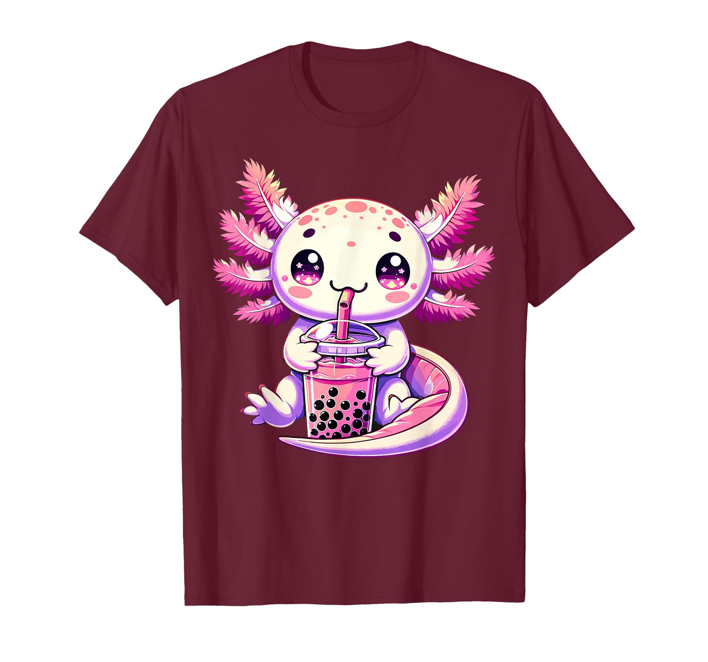 Axolotl Boba Tea Bubble Tea Anime Cute Kawaii Axolotl T-Shirt