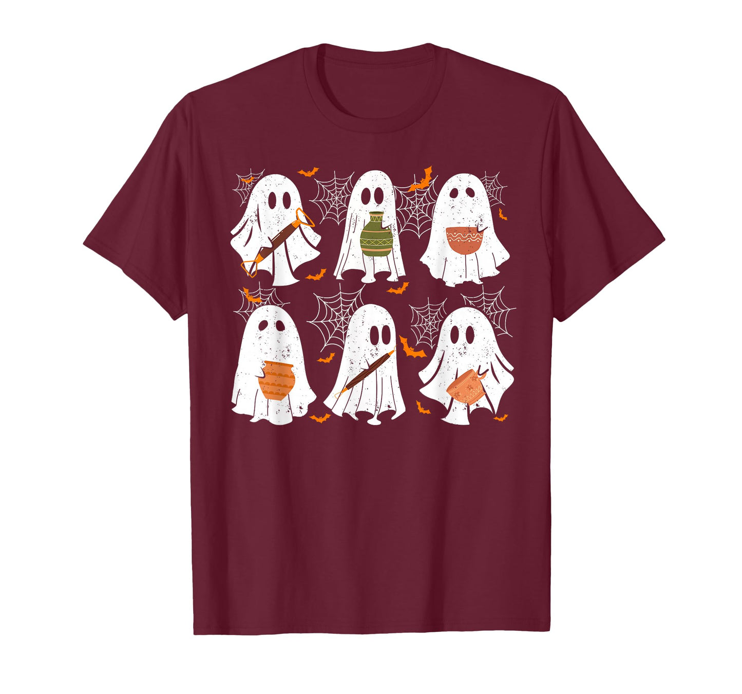 Pottery Ghost Ceramic Artist Halloween Costume For Men Women T-Shirt