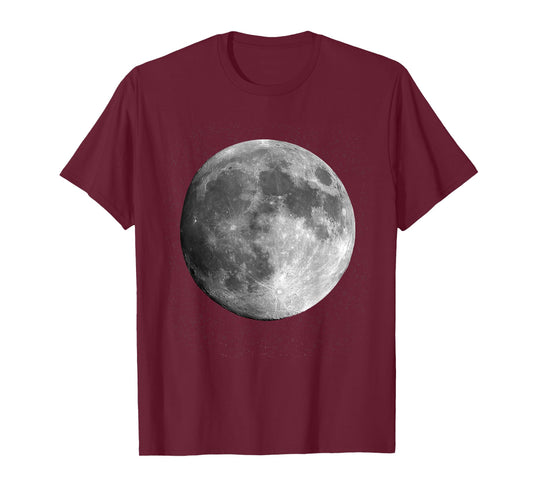 Full Moon Luna Astronomy Space Galaxy Stars T-Shirt