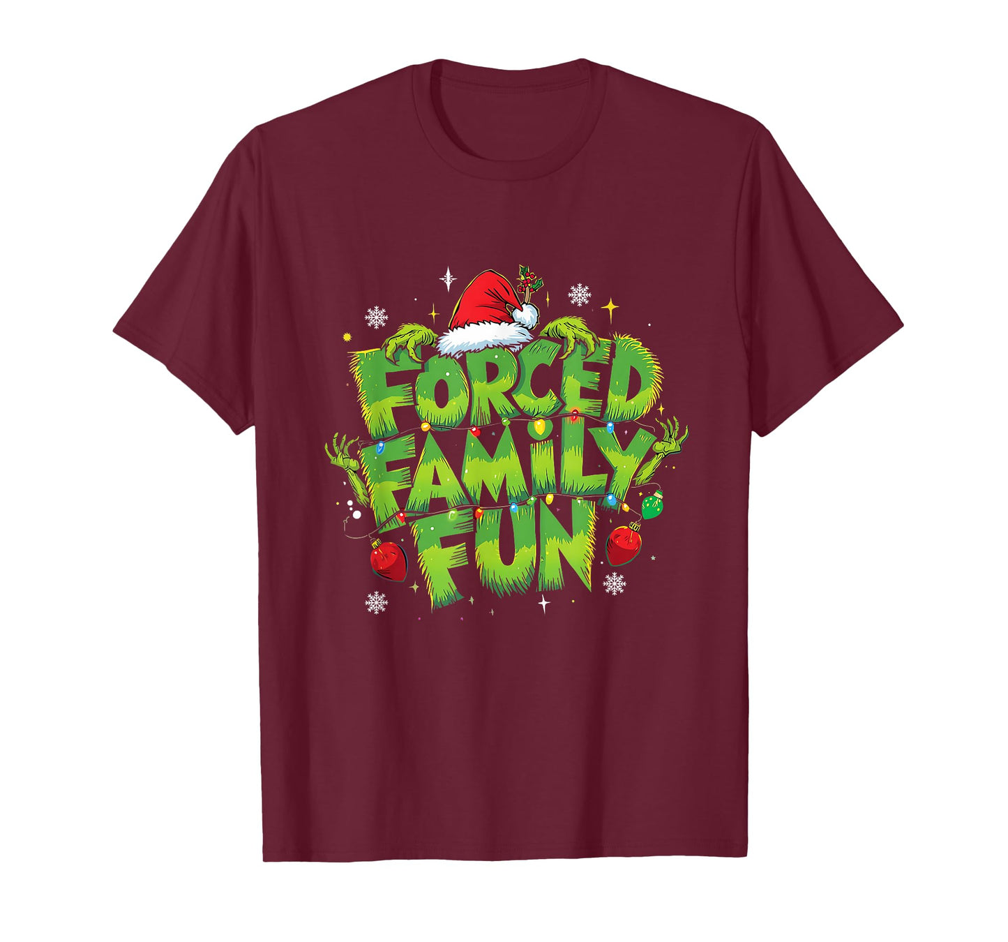 Forced Family Fun Funny Christmas Holiday Design T-Shirt