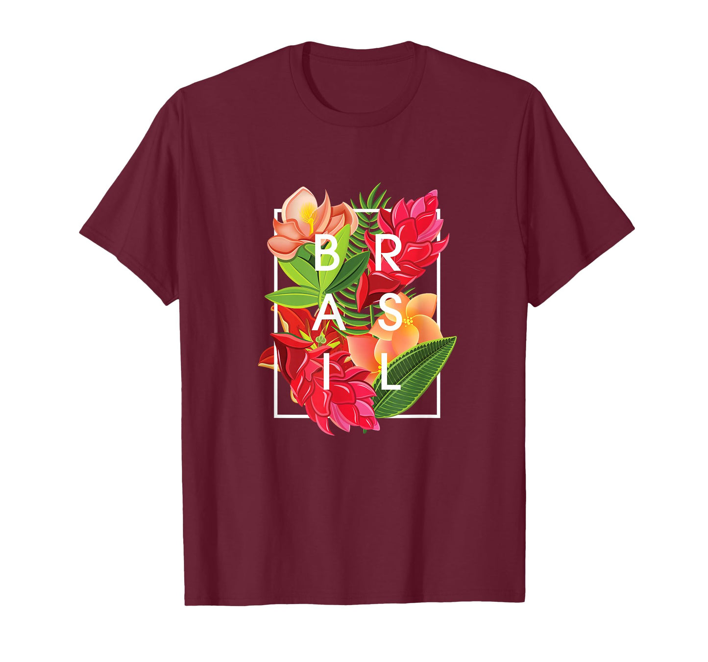 Flowers of Brazil Word Art - Brazilian Pride T-Shirt