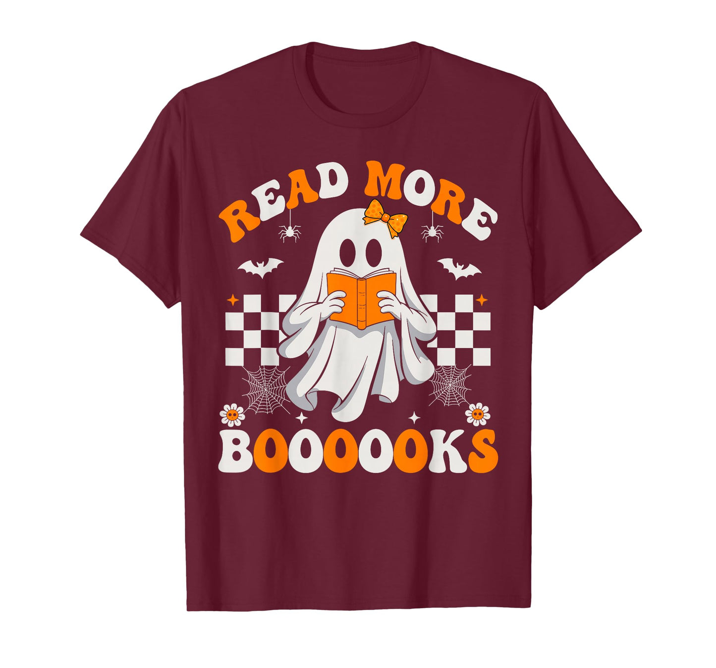 Read More Books Cute Ghost Halloween Teacher Kids T-Shirt
