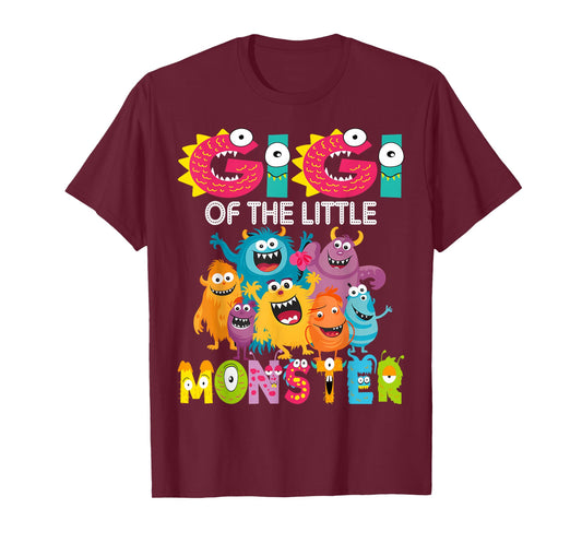 Gigi of The Little Monster 1St Birthday Boy Party T-Shirt