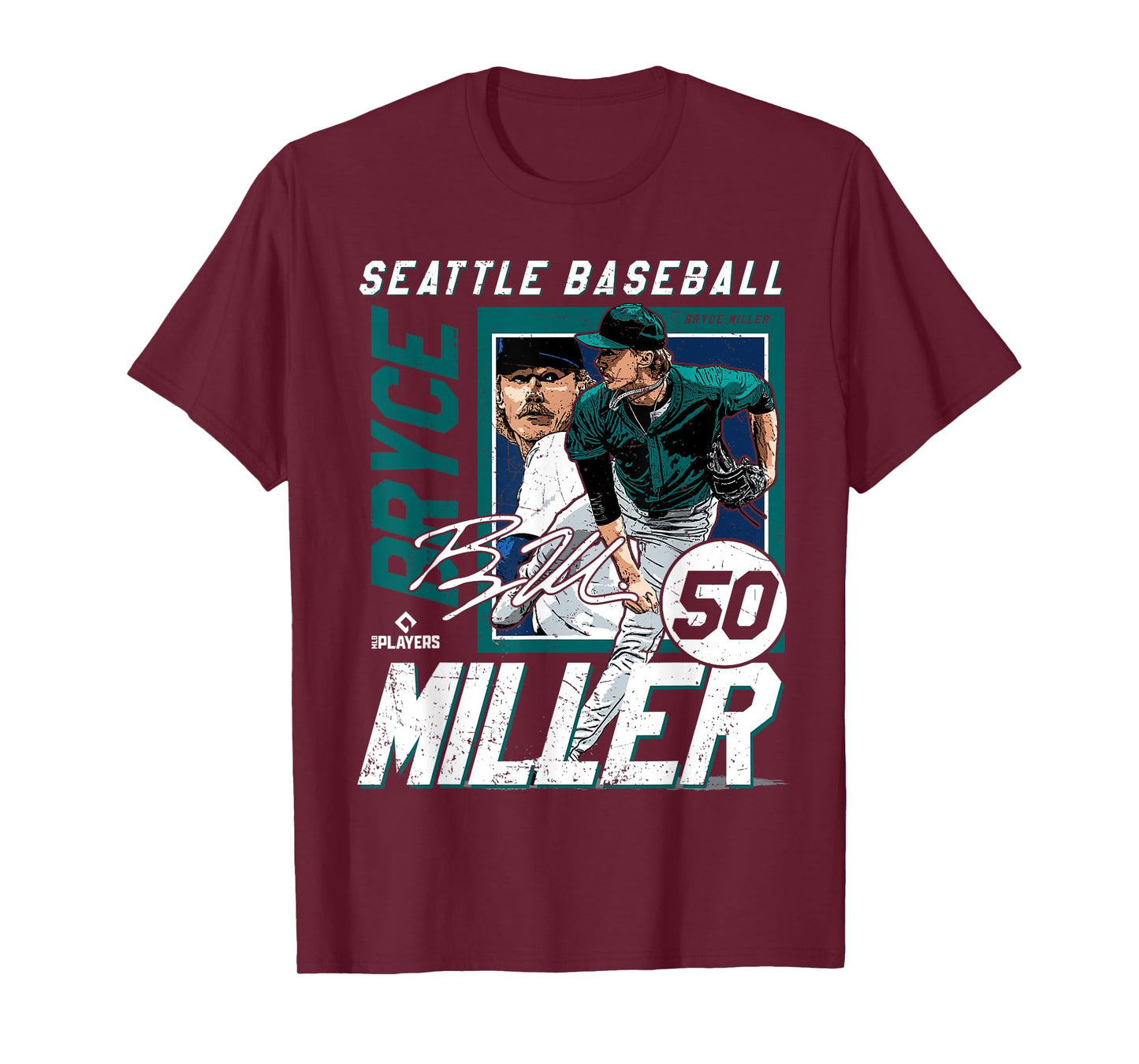 Bryce Miller | Seattle MLB Baseball Player | MLBBMI203M T-Shirt