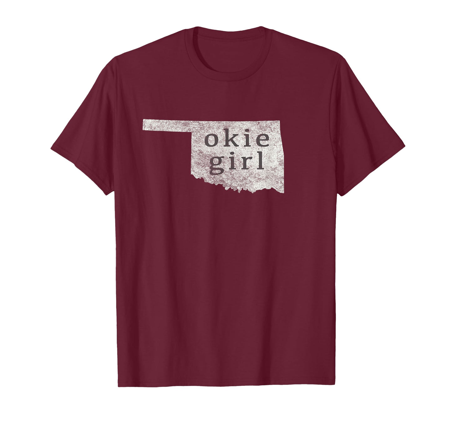 Okie Girl Tshirt for Women White Distressed Style T-Shirt