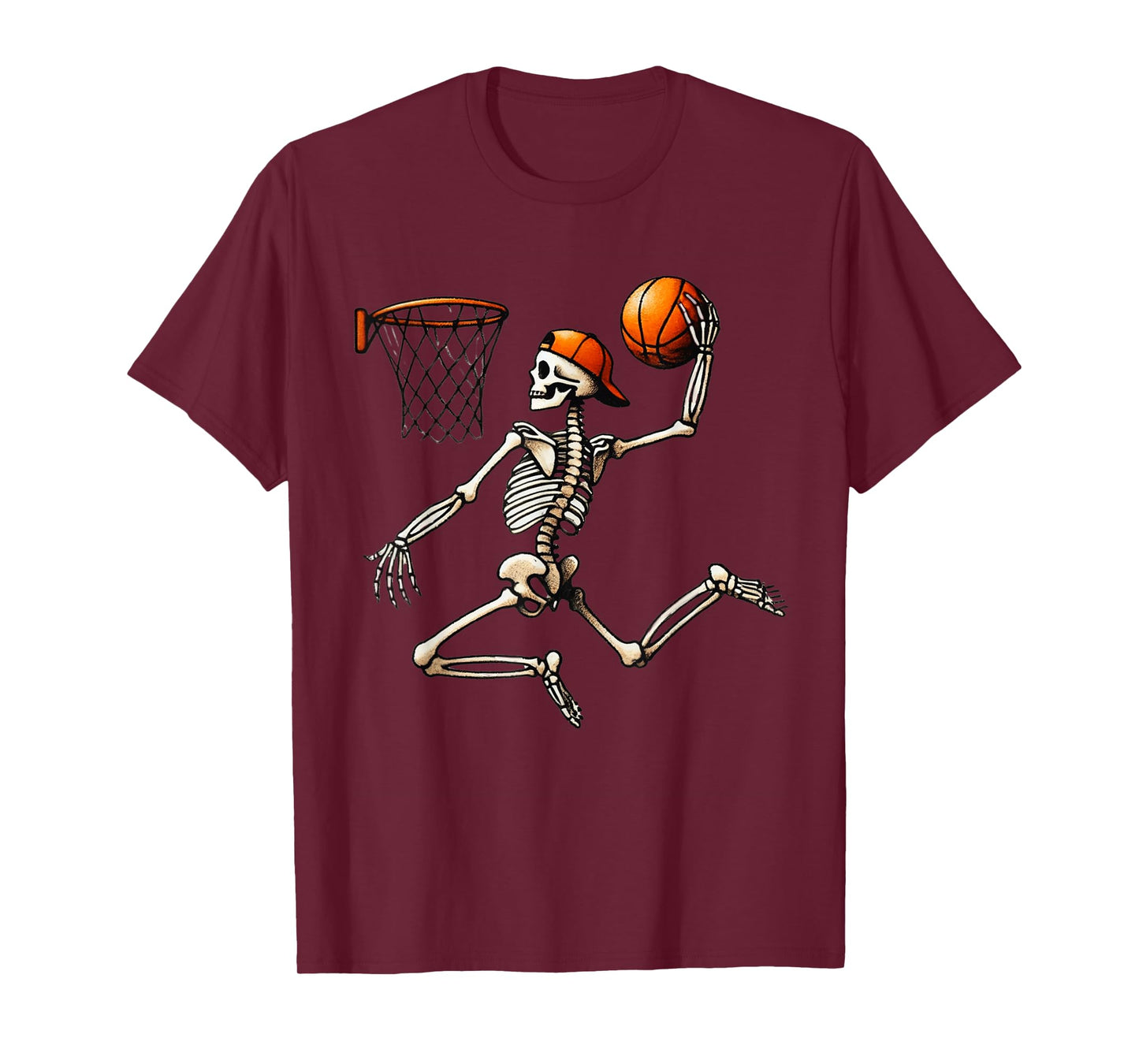 Skeleton Basketball Halloween Costume Funny Men Boys Kids T-Shirt