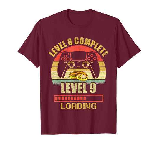 Couples Shirts For Him Level 8 Complete Wedding Anniversary T-Shirt