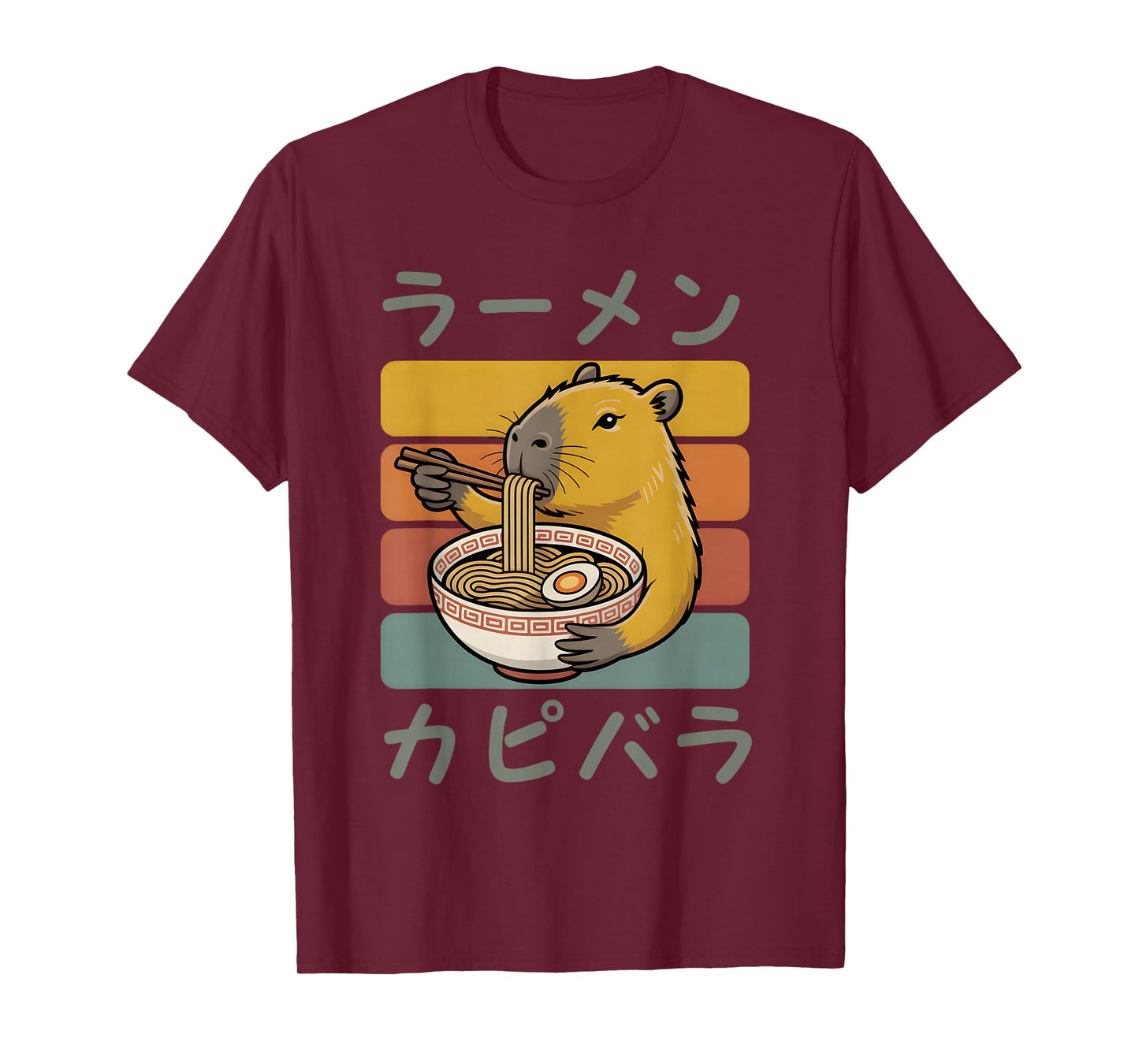 Capybara Anime Graphic Ramen Kawaii Japanese Vintage Capy T-Shirt
