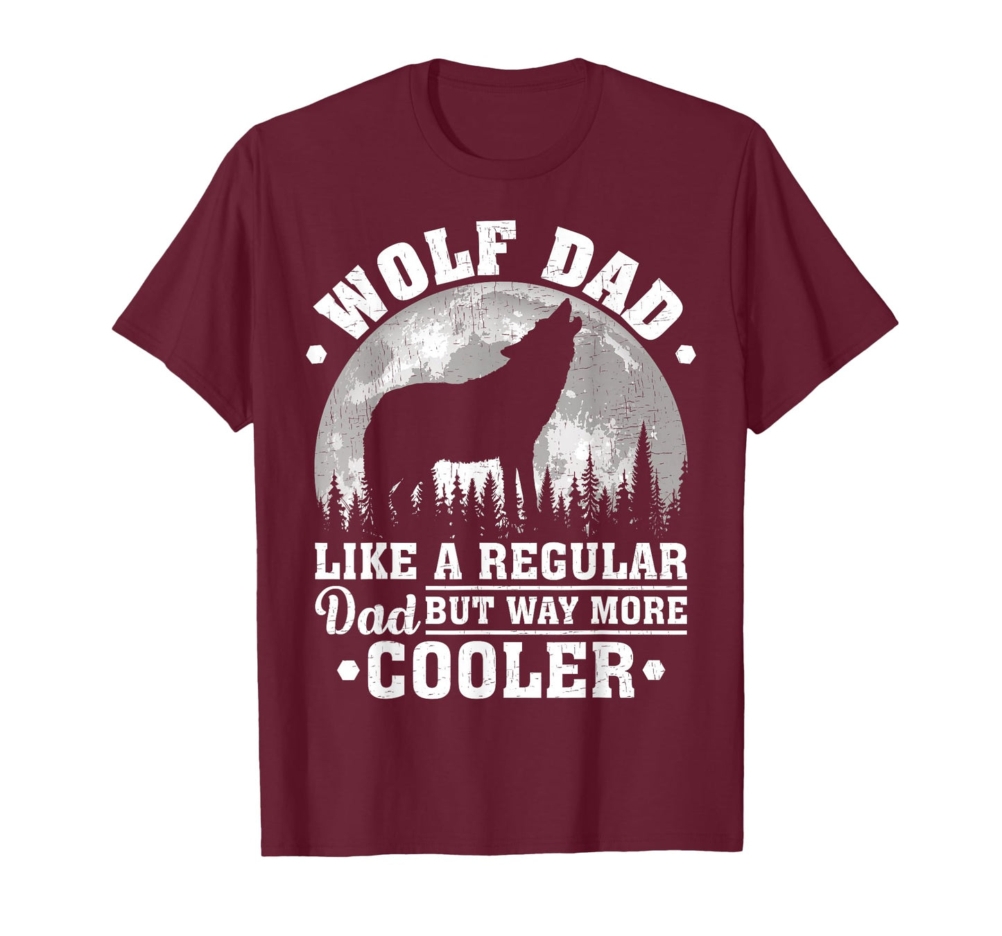Wolf Dad Like A Regular Dad Funny Wolf Father's Day T-Shirt