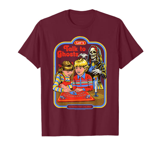 Let's Talk to Ghosts Demon Retro Vintage Funny Adult Humor T-Shirt