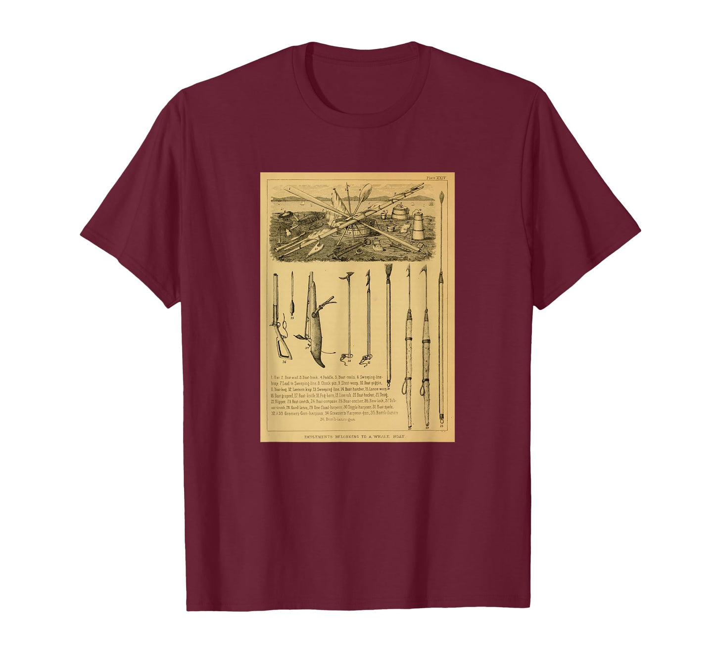 Whaling Harpoons Diagram T-Shirt