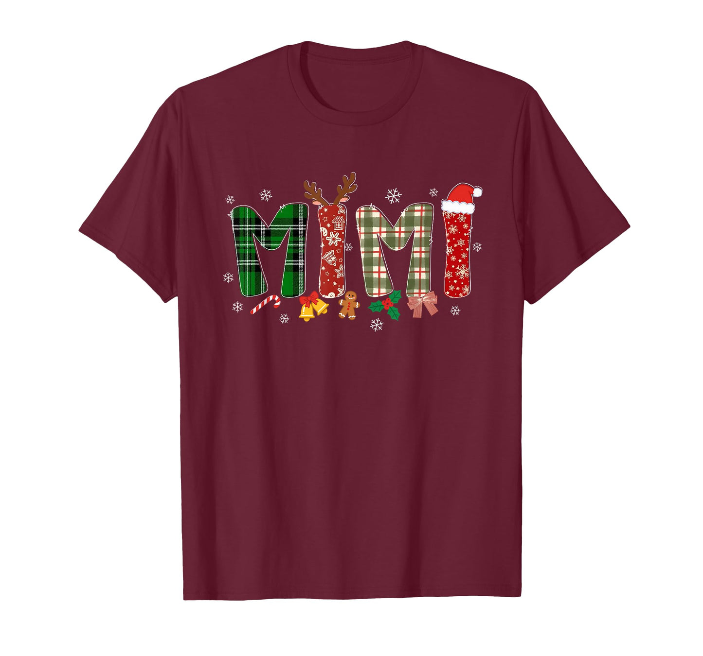 Mimi Christmas Festive Grandma Costume Xmas Family Matching T-Shirt