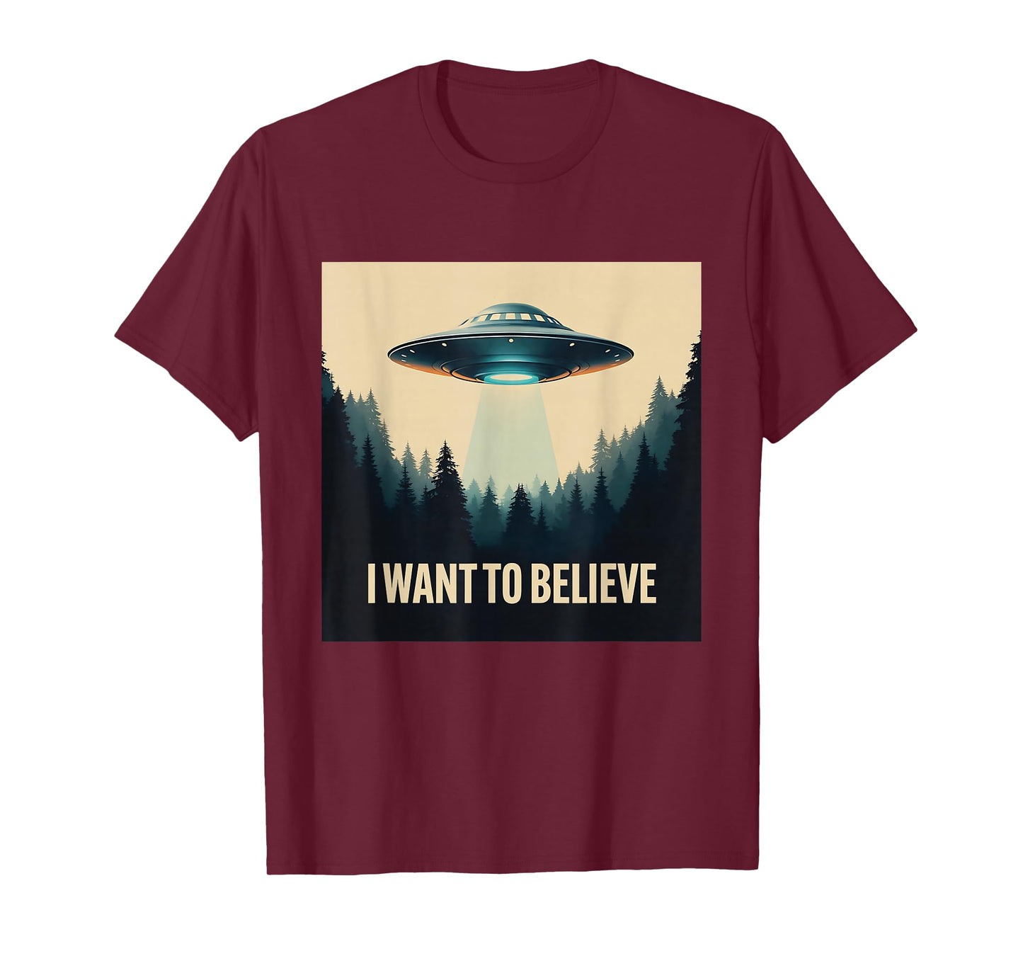 I Want To Believe Vintage UFO Alien Craft Dream Encounter T-Shirt