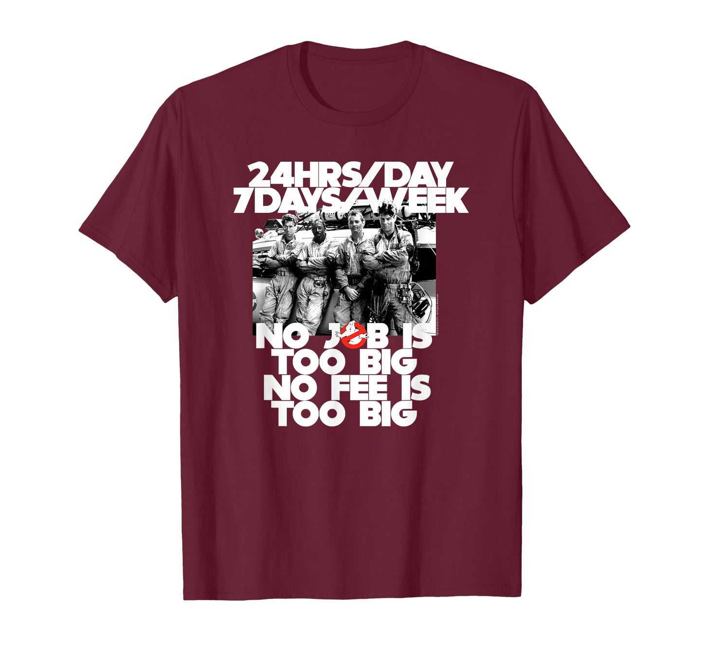 Ghostbusters No Job, No Fee is Too Big Funny Retro Movie T-Shirt