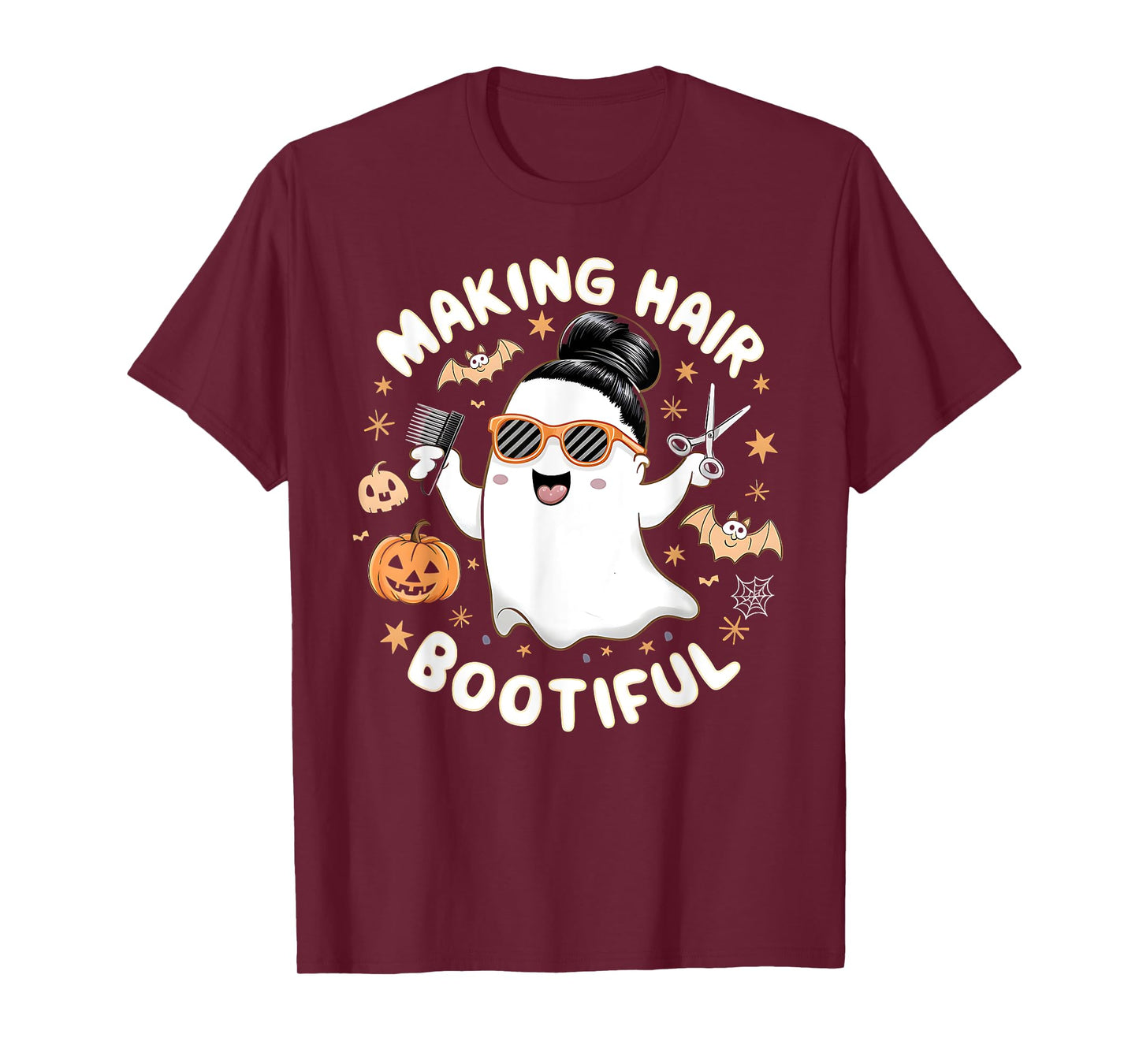 Making Hair Bootiful Halloween Ghost Barber T-Shirt