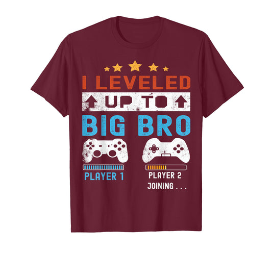 I leveled up to Big Bro! Gamer Big Brother 2025 Boys Vintage T-Shirt